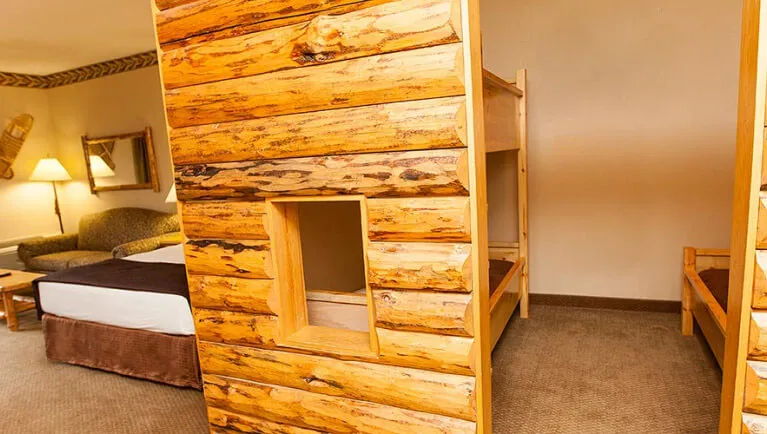 Inside the cabin of the accessible KidCabin Suite (Accessible bathtub)